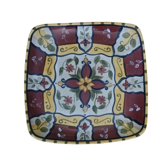 *Pier 1 Serving Platter Handpainted Earthenware. Vallarta design - Picture 1 of 4